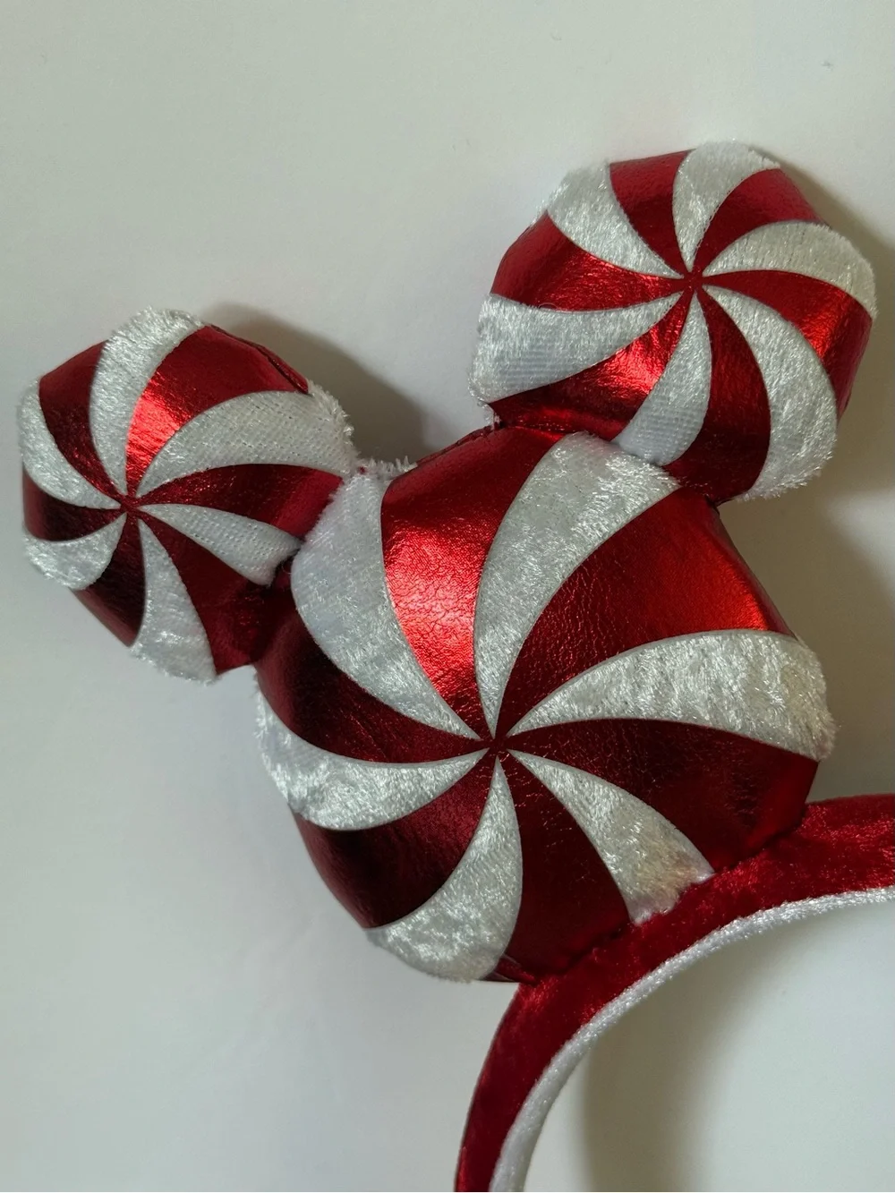 Disney Parks Peppermint Minnie Mouse Ears Headband Holiday Christmas New